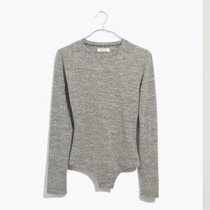 Madewell Crewneck Thong Long Sleeve Bodysuit
